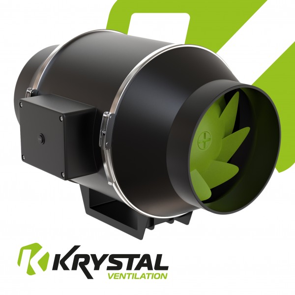 10″ Krystal TT  Dual Speed Inline 250mm Fan (1405m3/hr)